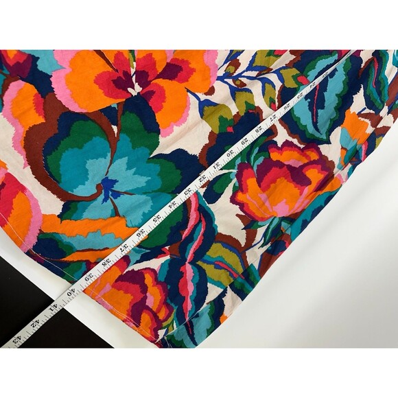 Maurices Bright Floral Smocked Poplin Midi Dress Multicolored Pockets Womens XXL - Picture 10 of 13